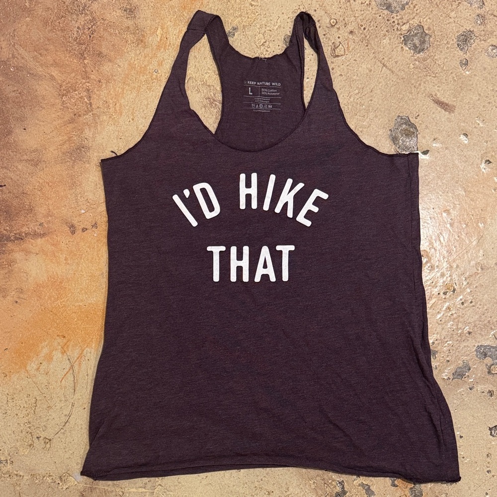 “I'd Hike That” Women's Purple Tank Top | Excellent Condition | sz Large